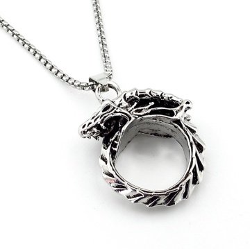 OUROBOROS KUTSAL GÜÇ EJDERHA YILAN ÇELİK ERKEK KOLYE ZİNCİR Q0558