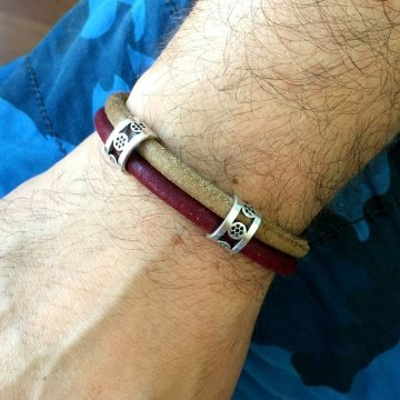 BORDO TABA ORJİNAL DERİ ERKEK BİLEKLİK BT110