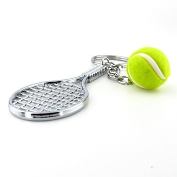 Metal Tenis Raketi ve Topu şeklinde Anahtarlık KC130