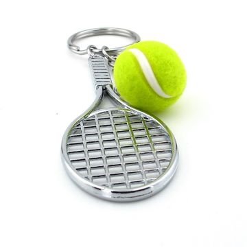 Metal Tenis Raketi ve Topu şeklinde Anahtarlık KC130