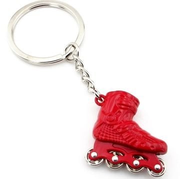KIRMIZI PATEN ROLLER SKATE DÖNER TEKERLİ METAL ANAHTARLIK KC002