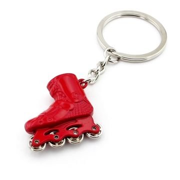 KIRMIZI PATEN ROLLER SKATE DÖNER TEKERLİ METAL ANAHTARLIK KC002