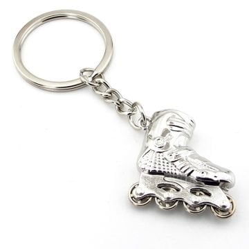 GÜMÜŞ RENK PATEN ROLLER SKATE DÖNER TEKER METAL ANAHTARLIK KC003