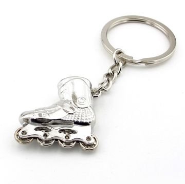 GÜMÜŞ RENK PATEN ROLLER SKATE DÖNER TEKER METAL ANAHTARLIK KC003