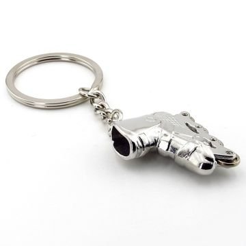 GÜMÜŞ RENK PATEN ROLLER SKATE DÖNER TEKER METAL ANAHTARLIK KC003