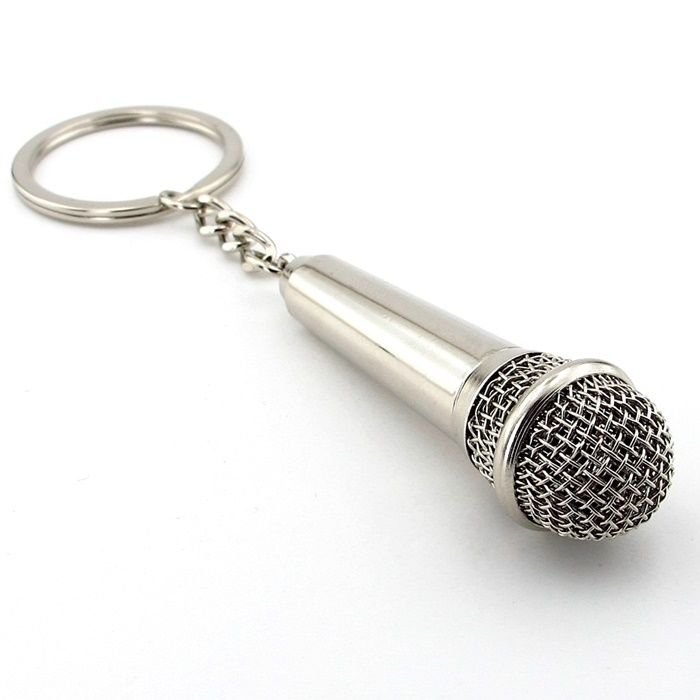MİKROFON ŞEKLİNDE RAPÇİ ŞARKICI ROCK METAL ANAHTARLIK KC004