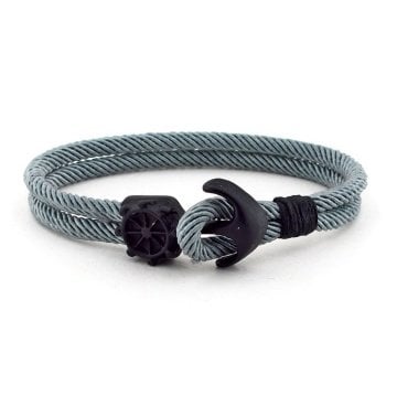 SİYAH METAL ÇAPA DÜMEN GRİ ERKEK BİLEKLİK BT261