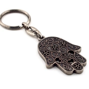 FATMA ANA ELİ ANTRASİT METAL ANAHTARLIK KC613