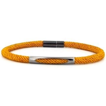 HARDAL SARI İPLİ ANTRASİT METAL MIKNATIS ERKEK BİLEKLİK M028F