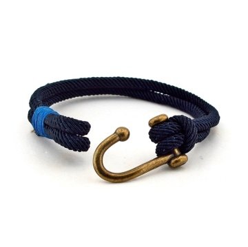 BRONZ KANCALI LACİVERT ERKEK BİLEKLİK BT328