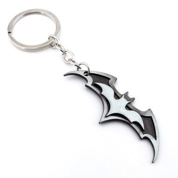 Batman Dc Comics Yarasa Şeklinde Gri Metal Anahtarlık KC138