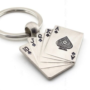 POKER TEXAS HOLDEM ROYAL FLUSH METAL ANAHTARLIK KC640