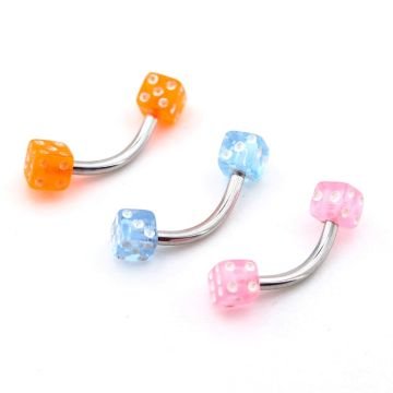 Zar Uçlu 3lü Set 316L Cerrahi Çelik Banana Tragus Kıkırdak Helix Rook Kaş Piercing P476