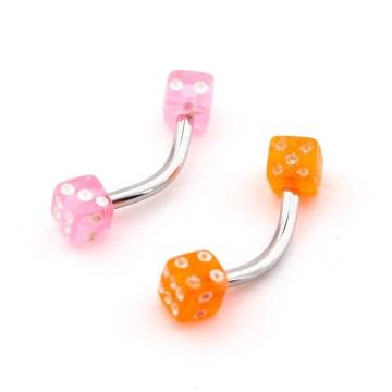 Zar Uçlu 2li Set 316L Cerrahi Çelik Banana Tragus Kıkırdak Helix Rook Kaş Piercing P477