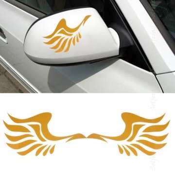 SARI MELEK KANADI OTOMOBİL YAN AYNALAR İÇİN ETİKET CS034