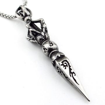 Viking Savaşçı Mızrak Ucu Nordik İskandinav Rune Titanyum  Çelik Erkek Kolye Q0917