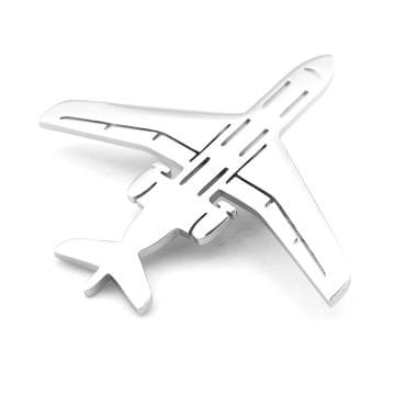 Uçak Havacı Pilot Hostes Hava Yolları Paslanmaz Çelik Rozet Broş Pin RZ219