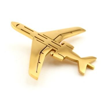 Uçak Havacı Pilot Hostes Hava Yolları Paslanmaz Sarı Çelik Rozet Broş Pin RZ220
