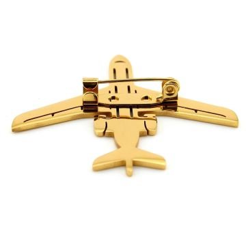 Uçak Havacı Pilot Hostes Hava Yolları Paslanmaz Sarı Çelik Rozet Broş Pin RZ220