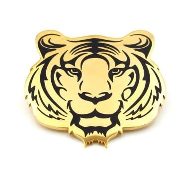 Bengal Kaplanı Tiger Sarı Paslanmaz Çelik Rozet Broş Pin RZ225
