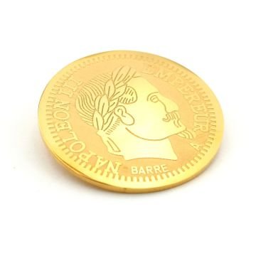 Napoleon Bonaparte Napolyon Para Şekilli Sarı Paslanmaz Çelik Rozet Broş Pin RZ231