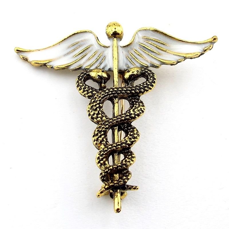 Tıp Simgesi Doktor Ezcacı Asklepios Sağlık Rozet Pin Broş İğne Rz232