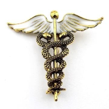 Tıp Simgesi Doktor Ezcacı Asklepios Sağlık Rozet Pin Broş İğne Rz232