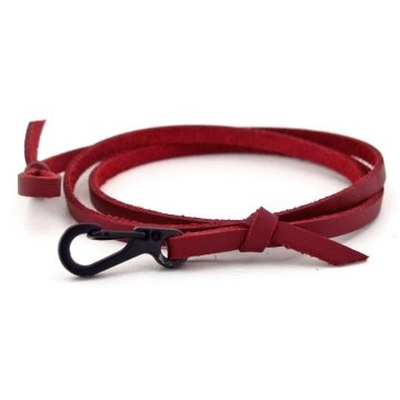 METAL KANCALI ÜÇ SIRA BORDO DERİ ERKEK BİLEKLİK BT486