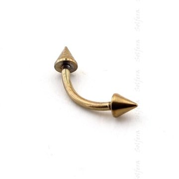 GOLD TONE SİVRİ UÇLU VÜCUT PİERCİNG P315