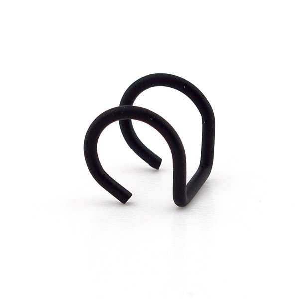 MAT SİYAH RENKLİ EARCUFF KULAK KELEPÇESİ HELİX SARMAL EX082