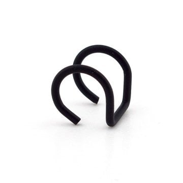 MAT SİYAH RENKLİ EARCUFF KULAK KELEPÇESİ HELİX SARMAL EX082