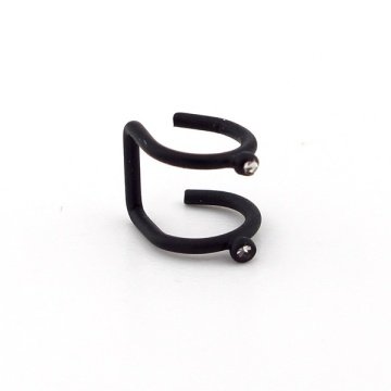 MAT SİYAH RENKLİ EARCUFF KIKIRDAK KÜPE TAŞLI SARMAL EX084