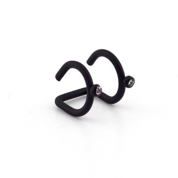 MAT SİYAH RENKLİ EARCUFF KIKIRDAK KÜPE TAŞLI SARMAL EX084