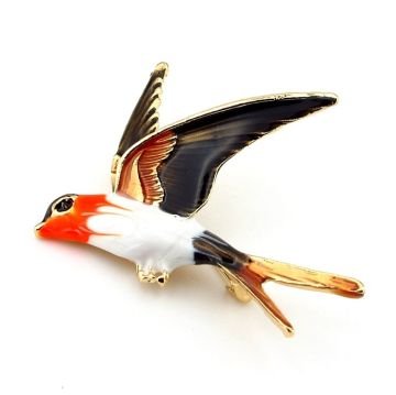 Kırlangıç Kuşu Metal Yaka İğnesi Rozet Broş Pin RZ099
