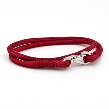 BORDO PARACORD METAL KANCA İKİ SIRA SARMA ERKEK BİLEKLİK M011M