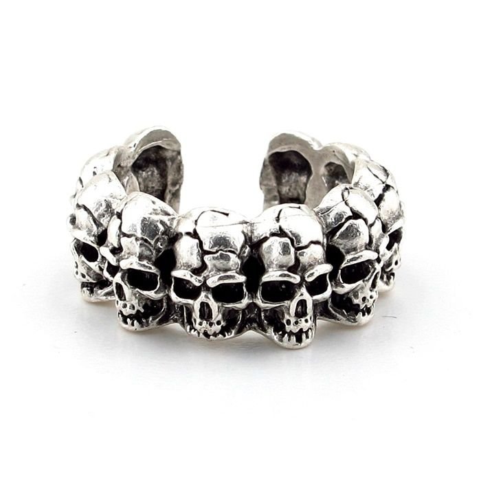 Kurukafalar İskelet Skull Gotik Tasarım Pirinç Erkek Yüzük RG022