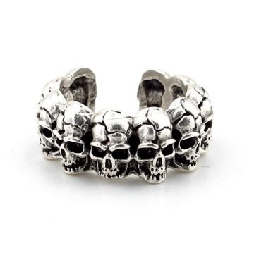 Kurukafalar İskelet Skull Gotik Tasarım Pirinç Erkek Yüzük RG022