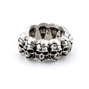 Kurukafalar İskelet Skull Gotik Tasarım Pirinç Erkek Yüzük RG022