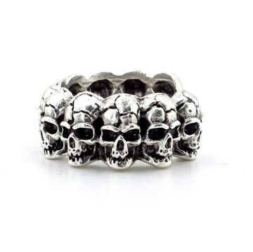 Kurukafalar İskelet Skull Gotik Tasarım Pirinç Erkek Yüzük RG022