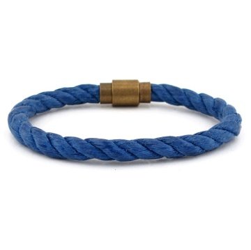 MAVİ HALAT BRONZ METAL MANYETİK KLİPSLİ ERKEK BİLEKLİK BT392