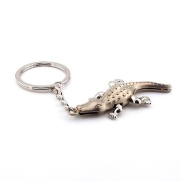 Timsah Figür Crocodile Afrika Safari Mat Metal Anahtarlık KC162