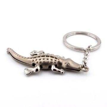 Timsah Figür Crocodile Afrika Safari Mat Metal Anahtarlık KC162