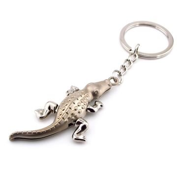 Timsah Figür Crocodile Afrika Safari Mat Metal Anahtarlık KC162
