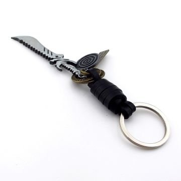 Pala Survivor Bıçak Av Bıçağı Şeklinde Gerçek Deri Metal Anahtarlık KC166