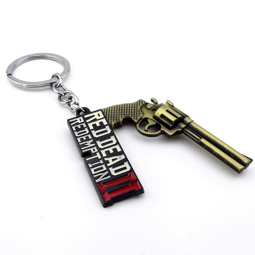Red Dead Redemption RDR2 Revolver Tabanca Altıpatlar Bronz Metal Anahtarlık KC168