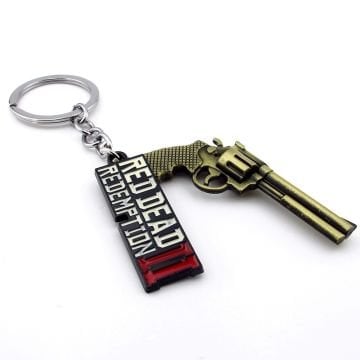 Red Dead Redemption RDR2 Revolver Tabanca Altıpatlar Bronz Metal Anahtarlık KC168
