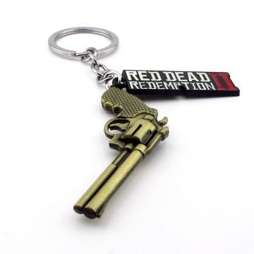 Red Dead Redemption RDR2 Revolver Tabanca Altıpatlar Bronz Metal Anahtarlık KC168
