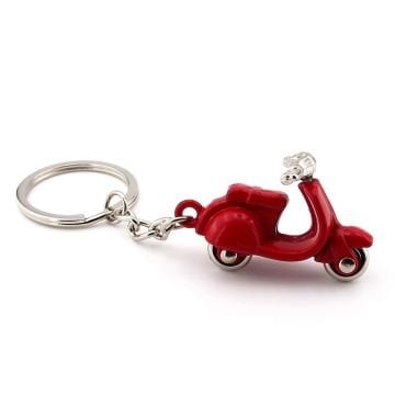 Kırmızı Vespa Scooter Motosiklet Metal Anahtarlık KC169