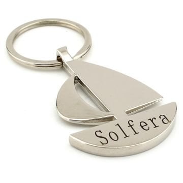 Solfera Yelkenli Gemi Yat Tekne Denizci Metal Anahtarlık KC175