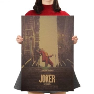 JOKER DC COMICS MERDİVEN SAHNESİ RETRO POSTER AF022